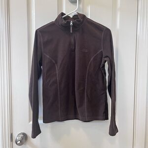 The North Face Brown Quarter Zip Fleece Pullover Top TKA 100 Women’s Size M